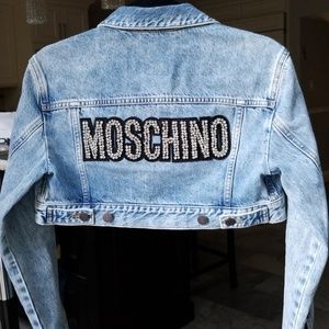 NWT Moschino/H&M cropped jean jacket